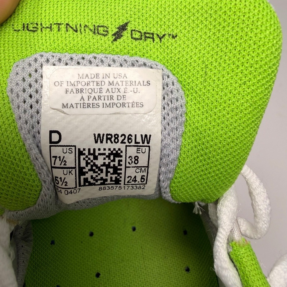 🇺🇸USA New Balance 826 White Lime Green Silver Y2K Running Shoes Women's 7.5 - Picture 15 of 16